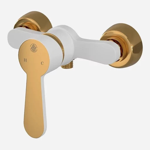 شیر توالت کسری مدل ادموند سفید طلایی