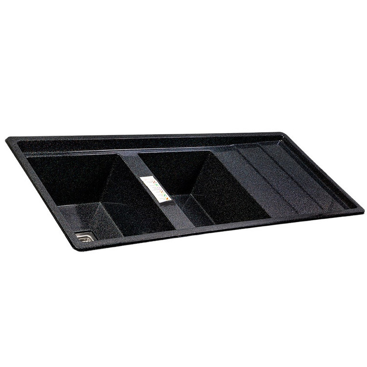 سینک ظرفشویی گرانیت توکار دو لگنه مدل 120MAK