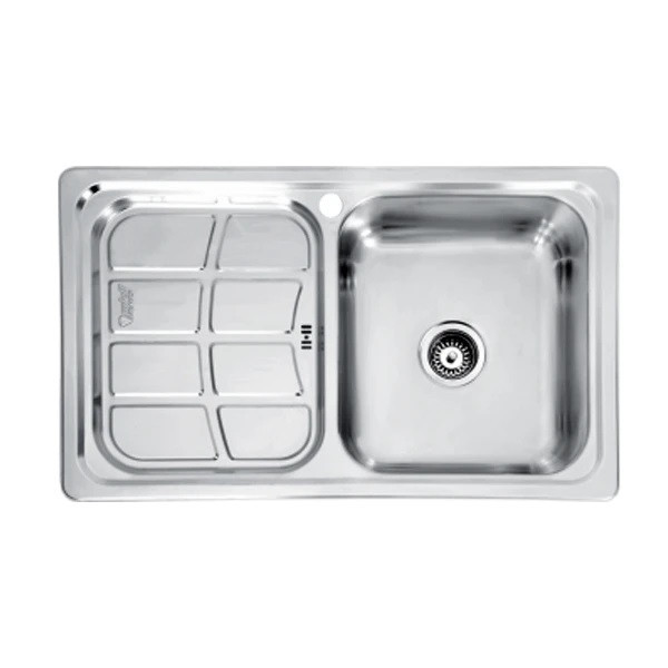 سینک ظرفشویی استیل توکار یک لگنه نگین الماس مدل SA-40