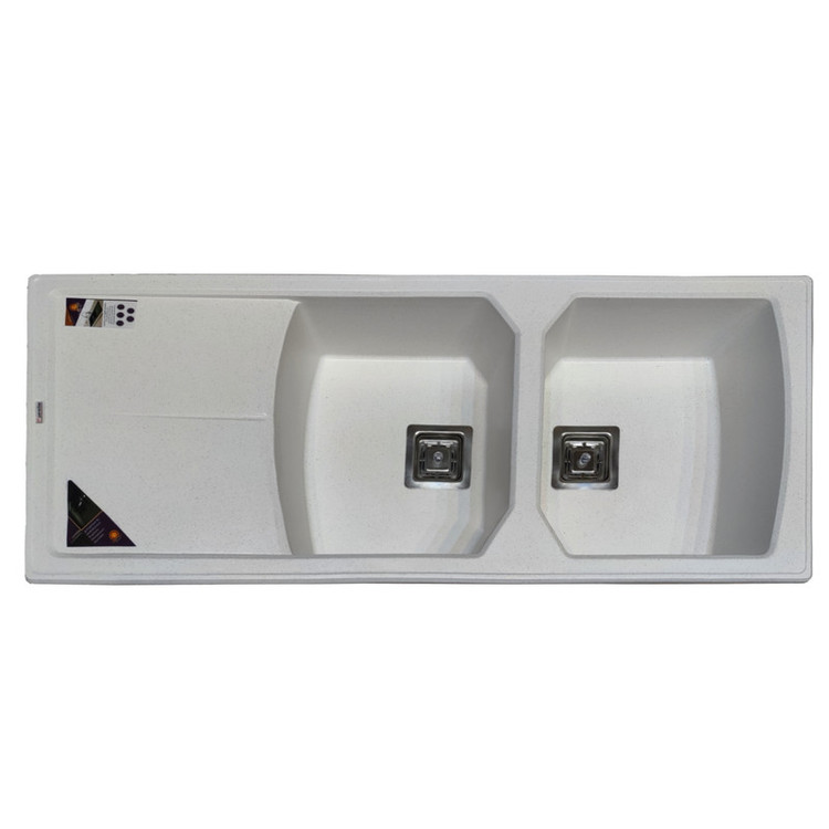 سینک ظرفشویی گرانیت توکار دو لگنه پارادایز مدل ITALY-401-WAKlil