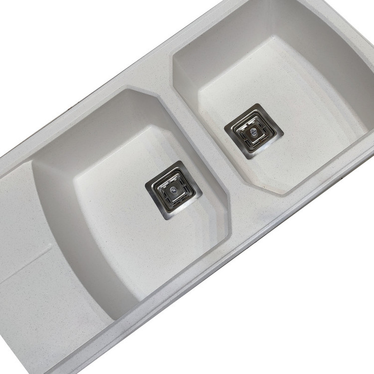 سینک ظرفشویی گرانیت توکار دو لگنه پارادایز مدل ITALY-401-WAKlil