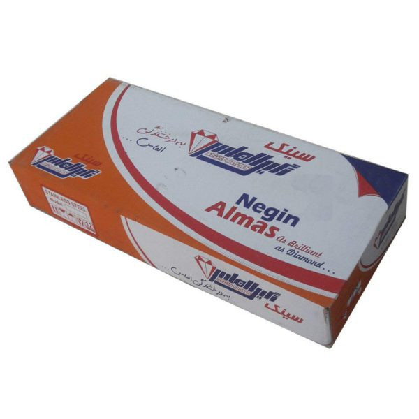 سینک ظرفشویی استیل توکار یک لگنه نگین الماس مدل SA53