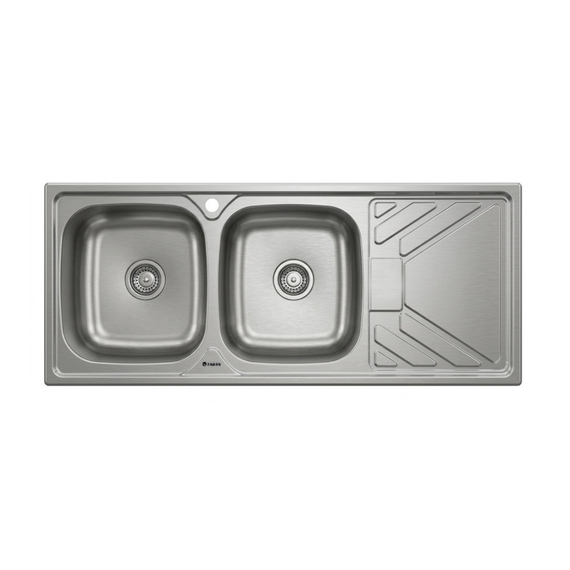 سینک ظرفشویی استیل روکار دو لگنه مدل TF9106