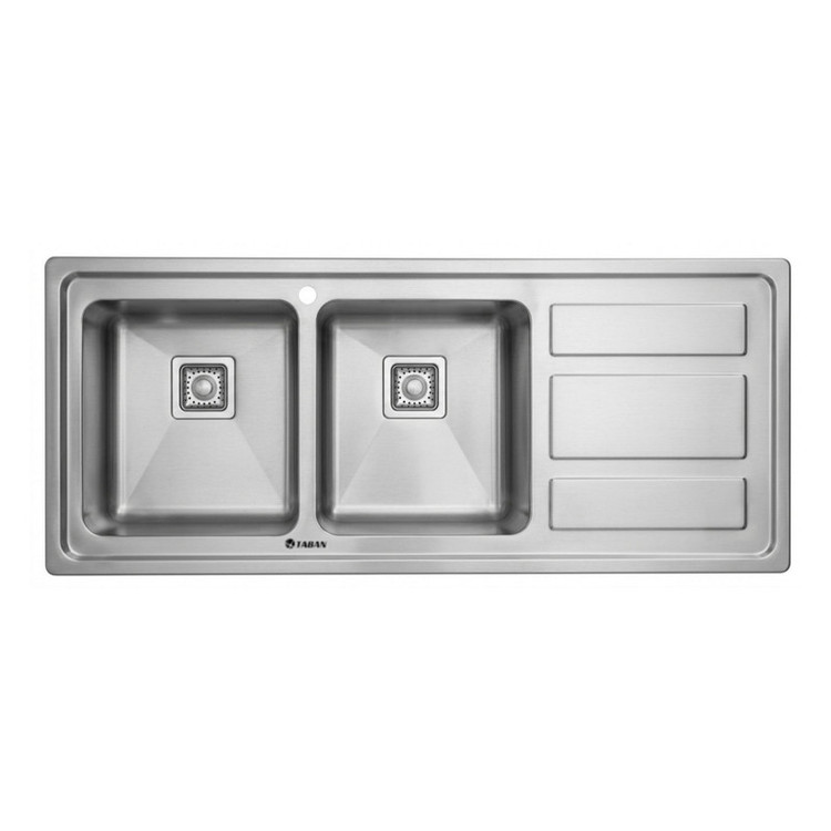 سینک ظرفشویی استیل روکار دو لگنه مدل TF9210