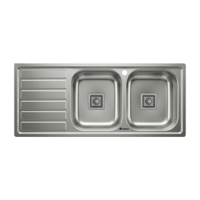 سینک ظرفشویی استیل روکار دو لگنه مدل TF9203