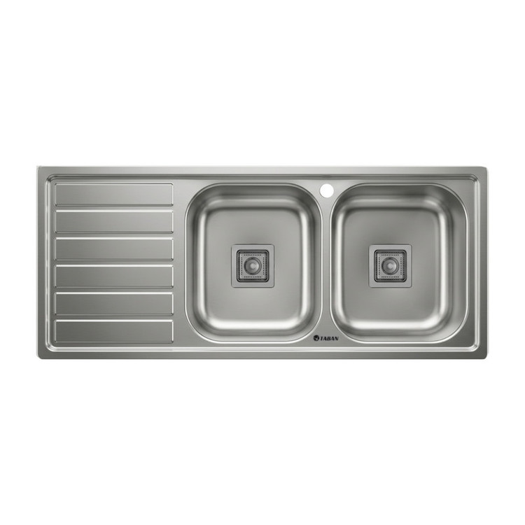 سینک ظرفشویی استیل روکار دو لگنه مدل TF9203