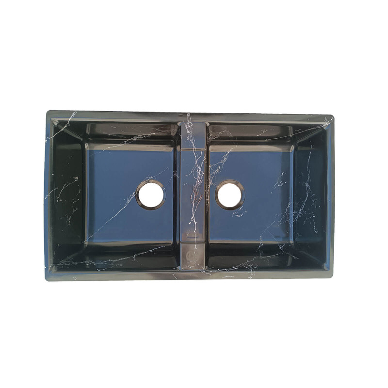 سینک ظرفشویی گرانیت توکار دو لگنه مدل SGBW2V