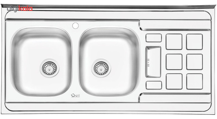 سینک ایلیا استیل مدل 3021L روکار سایز 60 × 120 سانتی متر