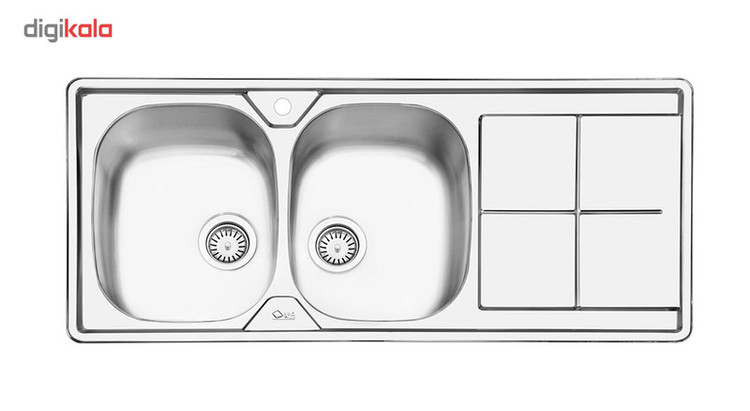 سینک ایلیا استیل مدل 2041L توکار سایز 50 × 120 سانتی متر