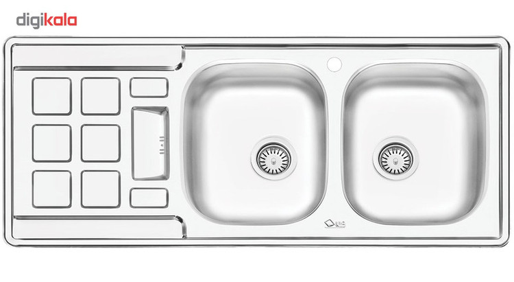 سینک ایلیا استیل مدل 4021R توکار سایز 50 × 120 سانتی متر