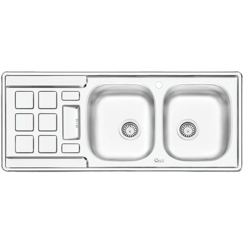 سینک ایلیا استیل مدل 4021R توکار سایز 50 × 120 سانتی متر