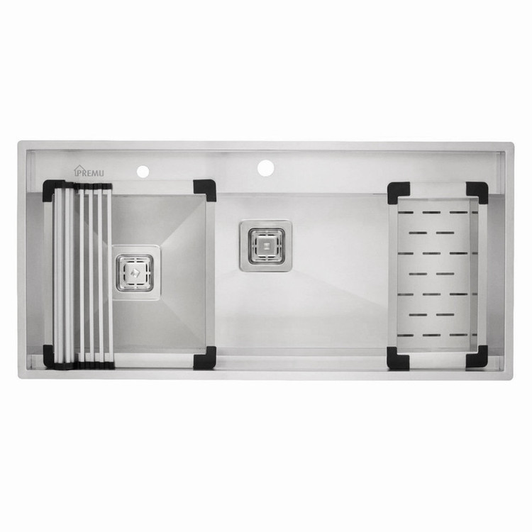 سینک ظرفشویی استیل توکار دو لگنه مدل پریمو 100