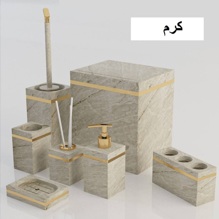 ست سرویس بهداشتی 7 پارچه هارمونی مدل رویا ماربل HA کد TP767