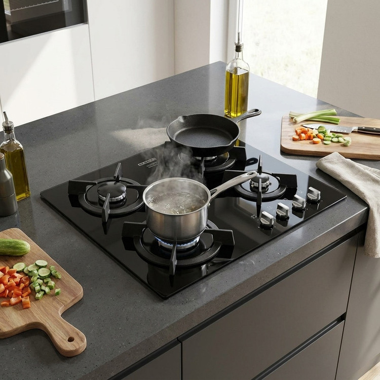 اجاق گاز صفحهای چهار شعله استیل البرز مدل G4652