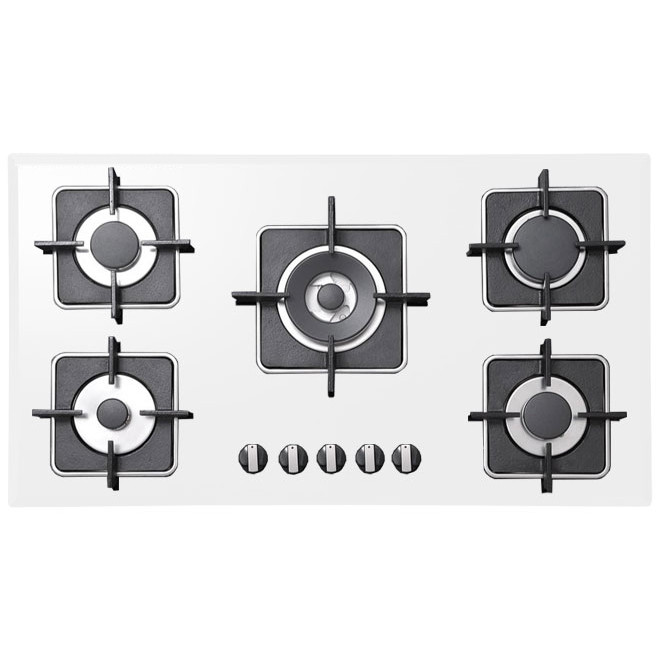 اجاق گاز صفحه‌ای پنج شعله استیل البرز مدل G-5910W